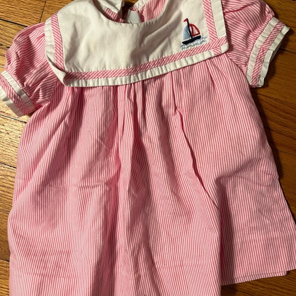 Baby girl 12 month cotton sailor style dress. - Picture 1 of 3